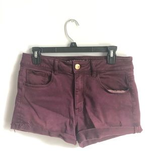 Purple/Mauve soft shorts, AE high rise shortie